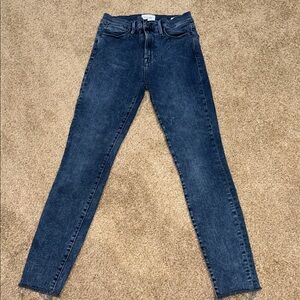 Frame Dark Blue Skinny Jeans